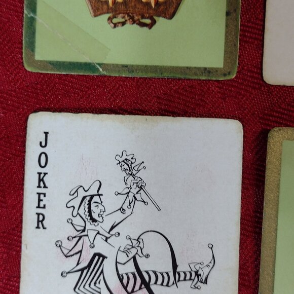 Vintage Stancraft Coat of Arms Playing Cards and Plastic Glitter Case - Picture 14 of 16